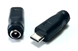 Access 【 2個セット 】DCジャック DC電源 USB Type-C 変換 コネクター 5.5x2.1mm タイプC USB-C DY03