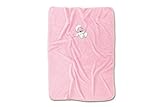 Baby Boum Large Blanket and Toggle Bag with Cute Smurf Appliqu? (Gum Pink) by Baby Boum