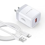 USB充電器 Type-Cケーブル セット[QC3.0急速充電対応/PSE認証] 18W usb コンセント ACアダプター 急速充電器USB タイプC ケーブル(0.91m/A-C) スマホ 充電器 iPhone15/galaxy s23 Android その他USB-C機器対応 ホワイト