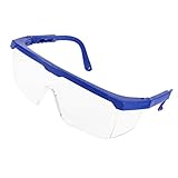 uxcell ゴーグル　メガネゴーグル　女性　ブルー　調整アーム　プラスチックフレーム