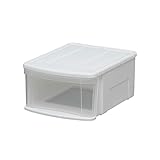 アイリスオーヤマ 収納ボックス チェストI 幅32×奥行41×高さ19.7cm ホワイト/クリア SS