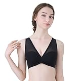 DRMETHOD Nongy ノンジー ノンワイヤーブラ ブラジャー 通気性 涼しい (ブラック, LL)