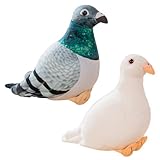 鳩のぬいぐるみ、ハトぬいぐるみ 、シミュレーション鳩のぬいぐるみ、鳩のぬいぐるみ、リアルなカワバトのぬいぐるみ、白い鳩の鳥のぬいぐるみ、鳩のぬいぐるみ、女の子、男の子への鳥のギフト