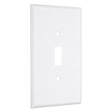 hubbell-bellジャンボメタリック1 Toggle Wallplate with ホワイト WJTW-T 1