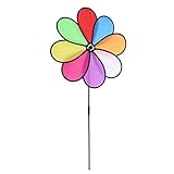 Flameer 屋外遊具　カラフル　風車　キッズ　玩具　ウインドスピナー　ガーデンオーナメント 庭の装飾　ギフト - 46 x 70cm