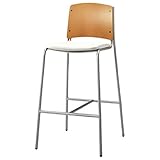 オリバー ダイニング ハイカウンターチェア スチール ビニールレザー張り ナチュラル×ホワイト (S・CS-4145・NB・ST+AL-04A)