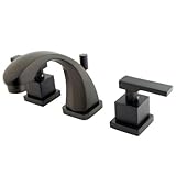 Kingston Brass KS4945QLL Executive Mini Widespread Lavatory Faucet with Brass Pop-Up, Oil Rubbed Bro