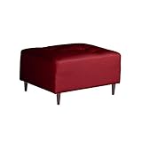 arne オットマン 足置き スツール 腰掛け 1人掛け 合皮レザー リビング Step ot レッド 赤