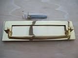 IRONMONGERY WORLD VictorianソリッドPolished Brass Postal Knockerレターボックスプレートby ironmongery世界
