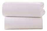Clair de Lune Cot Bed Cotton Jersey Fitted Sheets (White) by Clair de Lune