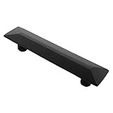 Iron Valley – 4 " c2 Cモダンピラミッドキャビネットハンドルプル – （パック） – Solid Cast Iron 4 Inch ブラック 80-016-FBA-25