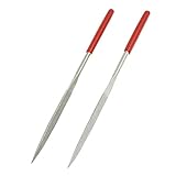 uxcell ヤスリ　三角形ファイル　4.5mmシャンクダイヤ　180mm全長　2個