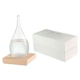 Pawaca ストームグラス テンポドロップ ガラス天気予報ボトル ストーム瓶 Tempo Drop Large 気象予報機 結晶観察器 しずく型 水滴状 インテリア 創意的な贈り 並外れ 説明書付き