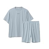 [TENTIAL] BAKUNE Dry Men's [ バクネ ] 上下セット(半袖・ショートパンツ) 一般医療機器 リカバリーウェア サックスブルー XS
