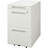 インテリア 家具 便利 おしゃれ デスク収納 サイドワゴン キャスター付き （H650mm） LDV-043ASM-W