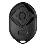 メディアボタン 万能リモコン ブルートゥース 自撮りリモコン 10m長距離対応 電子書籍操作用 15g超軽量 防水仕様 撮影/動画再生/ライク機能 スマホスタンド兼用 IOS/両対応 旅行/配信向け 4.8×3.2cm