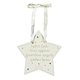 Bambino Baby Guardian Angel Star Plaque Decoration - lights fade stars appear guardian angels gather