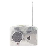 Vbestlife ポータブルカセットプレーヤー、ウォークマンFM AMラジオステレオテープからMP3へのコンバーターオーディオミュージックプレーヤー、3.5mmジャックとスピーカー付き (透明)