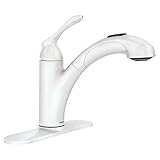 Moen 87017W Pullout Spray Kitchen Faucet from the Banbury Collection, White [並行輸入品]