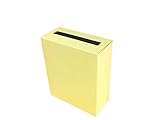 代引対応 アンケート ボックス クリームイエロー A4用紙サイズがそのまま入る！便利で丈夫なダンボールタイプ (回収BOX 応募箱 抽選箱 投票箱など）