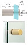 C.R. LAURENCE SDK212BN CRL Brushed Nickel Cylinder Style Single-Sided Shower Door Knob C.R. Laurence