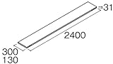 LIXIL(リクシル) Interio Vietas BOX一枚棚D13 W240 MM クリエモカ MM-AZ24000-MAHW