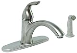 Premier 126964 Waterfront Kitchen Faucet With Single Handle And Side Spray, Brushed Nickel, Lead Fre