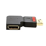 JSER 右角度付き90度DisplayPortオスtoメス延長アダプタ標準DP 4 K