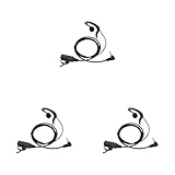 ハンドフリーフリー3.5mmイヤーフックヘッドセット付きPTTボタンウォーキーズトーキーヘッドセット1S/2S/3セキュリティ＆トラベルロングケーブルイヤピース