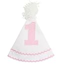 RuffleButts Infant / Toddler Girlsスイスドット誕生日帽子 US サイズ: S カラー: ホワイト