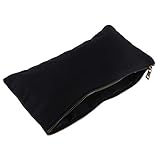 F Fityle 防水　ツールバッグ　工具入れ　ジッパー式　キャンバス製　道具袋　大容量 - 黒