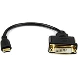 StarTech.com Mini HDMI - DVI-D 変換ケーブル 20cm ミニHDMI(オス) - DVI-D(メス) HDCDVIMF8IN