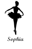 バレリーナSophia名Letters Childrens部屋ビニール壁アートステッカーデカール