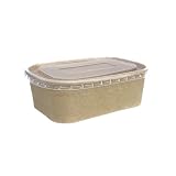ニッチプラス(Niche Plus)使い捨て容器 フタ付 未晒 弁当容器 750ml 10個入