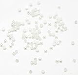 HARU雑貨 半円パール オフホワイト 白 1.5mm 2mm 3mm 4mm 6mm 8mm 10mm 12mm 樹脂 カボション 貼り付け レジン ネイル 手芸 (1.5mm 100個)