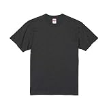 [ユナイテッドアスレ] Tシャツ 半袖 無地 メンズ レディース T-shirt 伸びない 透けない 衣装 5.6onz(オンス) 5001 (スミ, L)