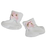 【未熟児】【低出生体重児】【早産児】【NICU】用 ベビー服：ブーティーソックス ピンクローズリボン