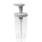DOLCE シャンプー ボディ ソープ 詰め替えボトル グレー 520ml ディスペンサー 広口 大容量 おしゃれ シール付き Lindpark GR520