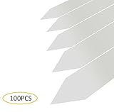 UPKEN 園芸用ラベル 立型ラベル ガーデニング用 ハンギング タグ ラベル 園芸用品 10*2cm 100枚 再利用可能(ホワイト)