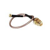 DHT Electronics RF同軸同軸ケーブルアセンブリRP - SMAメスto MMCXオス右角度12 "