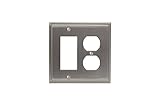 Amerock BP36525G10 Mulholland 1Rocker 2Plug Wallplate, Satin Nickel [並行輸入品]