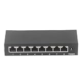 8ポートギガビットPoEスイッチ、プラグアンドプレイファンレスネットワークスイッチ、1000Mbps高速、メタルデスクトップまたはウォールマウントイーサネットスイッチイーサネットハブイーサネットスプリッター、家庭、オフィス用 (米国プラグ)