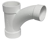 Canplas 194338 PVC DWV Long Turn TY, 4 x 4 x 3-Inch, White [並行輸入品]