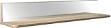 壁掛け棚 ミラー付き エルシェルフ2 リアルシリーズ 石膏ボード専用取り付け金具付き 幅90cmX奥行13cm(グレインナチュラル)