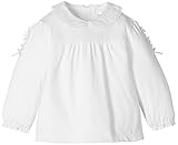 《H29年春物》(日本製) Pample Mousse(パンプルムース) 30コーマ天竺レースリボン付後ろ開きブラウス 80cm/OW NO.DP-71202