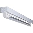 共同照明 LED蛍光灯20W形 トラフ20W形器具1灯式 ベースライト 蛍光管 (GT-SETRGD-10W58CW-Z1) 昼光色 G13 照明器具セット 天井 蛍光灯器具 LEDライト シーリングライト 施設用 PL保険加入 LED