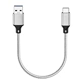 USB-C & USB-A 3.1(Gen2) ケーブル 0.3m Popolier【10Gbpsデータ転送/3A 60W高速充電】USB3.1 Gen2 ケーブル USB-A to USB-C ケーブル 高耐久ナイロン Galaxy S10 / S10+ / S9 / S9+、iPad Pro (2018) / iPad Air 5 / MacBook/MacBook Air (2018)、その他USB-C機器対応 (0.3m)