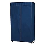 デニム風 カバー付 クローゼットハンガー ハンガーラック サイズ：LL