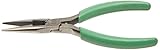 Xcelite SN55V Long Nose Side Cutting Plier with Green Cushion Grip Handle, Serrated Jaw, 5-1/2' Leng