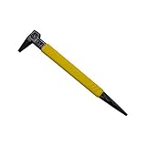 DOGYU バール 釘〆 グリップ付 二徳釘〆185 185mm 01930 [現在のサイディング施工作業に最適の長い釘〆部] 土牛産業 三冨D